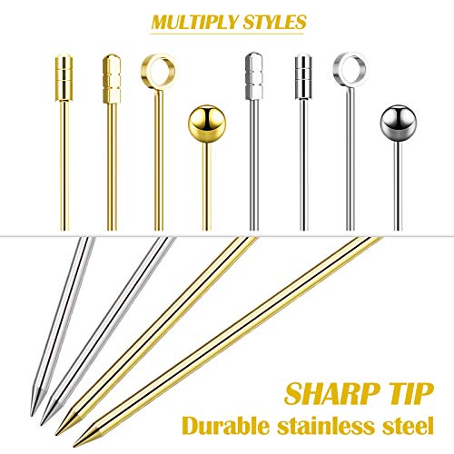 Edelstahl Cocktail Picks Mehrfarbige Früchte Zahnstocher Bunte Vorspeise Trinken Sticks für Bar Party, Grillen Snacks… – Bild 4