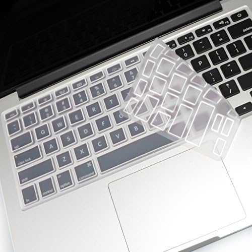 CNUALV Ultra Thin Silicon Gel Keyboard Cover Keyboard Skin for MacBook Air 13" (White)