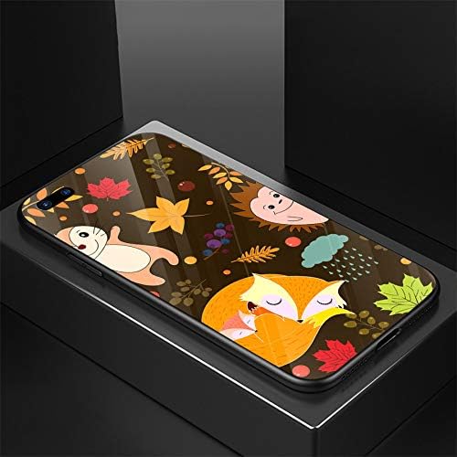 APASIN Tempered Glass Case Print Cute Fox for Oppo A5/A3s, Birthday Gift for Your Friend, Your Wife/Husband, Your mom/dad …