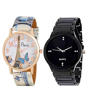 Analogue Multicolour Dial Unisex Watch - Pack of 2