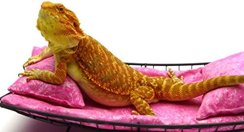 Chaise Lounge for Bearded Dragons, Pink Sparkles fabric