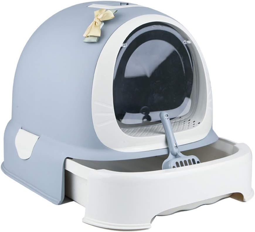 Zhanghaidong Cat Litter Tray Kitten Toilet Filter Carry Handle Tray Toilet Box Ultra Self-Cleaning Litter Box Dome Outdoor Waterproof Hood Cat Litter Box