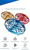 AllSeasons Hand Control Anti-Collision, Gravity Defying Flying Mini Drone UFO Ball Aircraft Toy with LED Light for Boys and Girls (Gold)
