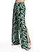 Dimildm Women's Summer High Wasited Mesh Printed Split Flowy Layered Wide Leg Pants with Shorts Lined