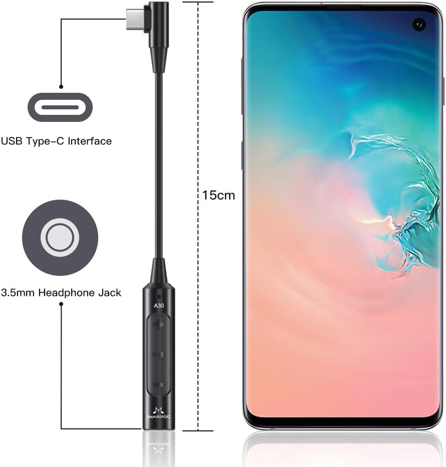 Soundmagic A30 Portable Headphone Amplifier HiFi Stereo Earphone Amp High Resolution DAC Adaptive Impedance to 600ohm Type C connector For Android Device and PC - Image 4