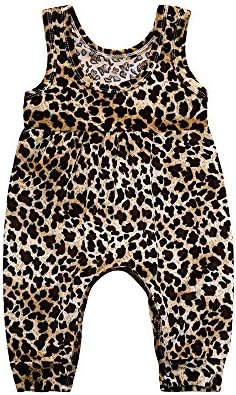 Tanhangguan Baby Girl Jumpsuit Summer Leopard Print Jumper Romper Bodysuit Casual Playsuit Clothes Jumpsuit Outfits