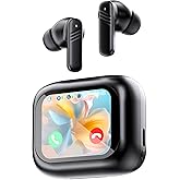 HORNORM ANC Wireless Earbuds with Smart Touch Screen -Active Noise Cancelling Bluetooth 5.4 in Ear Earphones with Microphone,Stereo Sound - Long Battery Life Ear Buds Compatible with iPhone, Android