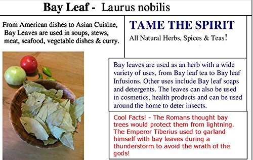 Bay Leaf - Whole Bay Leaves .05 Oz with laminated Bay Leaf Reference Card