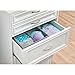 InterDesign Aldo Fabric Dresser drawer and Closet Storage Organizer for Underwear, Socks, Bras, Tights, Leggings - 2 Compartments, Gray