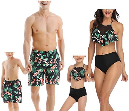 mother and son matching bathing suits