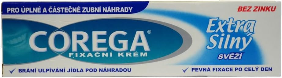 Corega Denture Adhesive Cream Original Extra Strong 40 g: Health & Personal Care