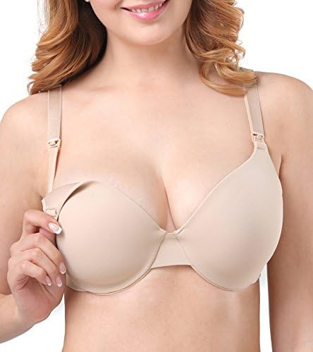 Women's Maternity Nursing Bras for Breastfeeding Clip Full Coverage Back Smoothing Underwire