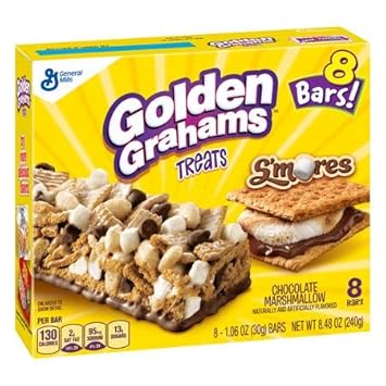 Golden Grahams Smores Chocolate Marshmallow Treat Bars 848 Oz Pack Of 4 - 