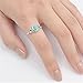 Filigree Simulated Turquoise Cute Ring New .925 Sterling Silver Band Size 10