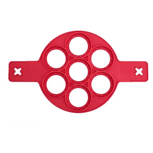 Hemore Silicone Pancakes Molds, Reusable Non Stick Egg Mold Silicone