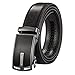 Leather Belt for Men - Automatic Buckle Ratchet Slide Holeless - Long 50