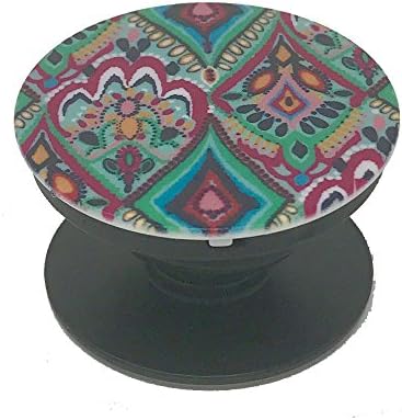 Lilly Inspired Print on a Multi-Function Expanding Cell Phone Holder Stand Grip for Smartphones (Jewel)
