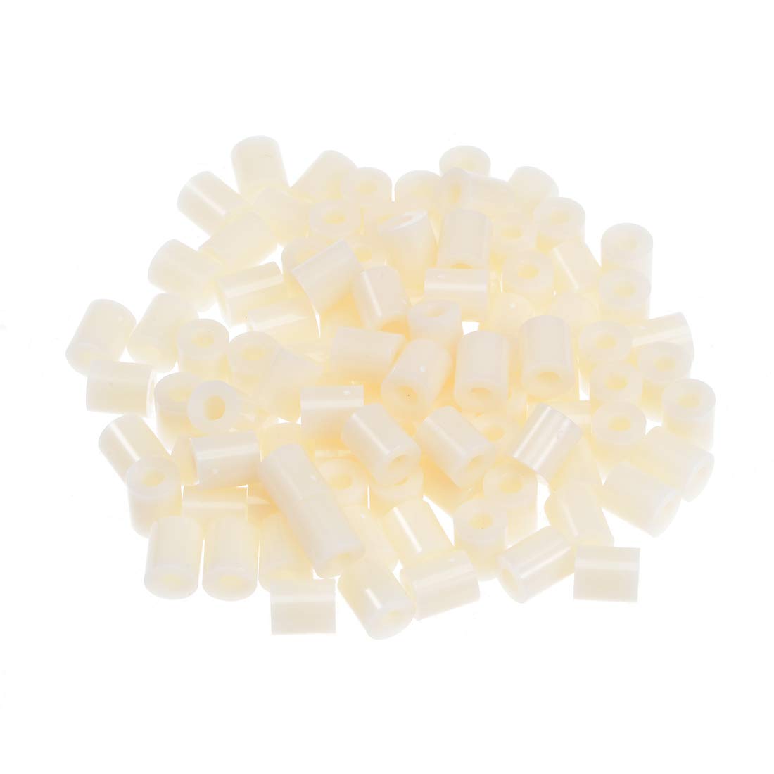 Sourcingmap Nylon Round Spacer Washer 3mm ID 7mm OD 8mm Length Unthreaded for M3 Screws Block White 100Pcs, for 3D Printer TV Wall Mount Outlet Pegboard Motorbike