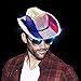 Fun Central LED Light-Up Cowboy Hat in Red, White, and Blue with LED Light Up Brim - Unisex