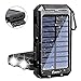 Solar Charger 10000mAh, F.Dorla Portable Solar Power Bank with 5V USB Ports, Durable Solar Phone Charger Plus Flashlight(SOS) for Outdoor Activity/Power Blackout (Waterproof)