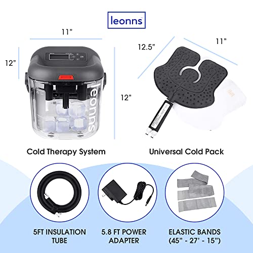 LEONNS Cold Therapy Machine w/Universal Flexible Pad Ice Cryotherapy
