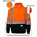 New York Hi-Viz Workwear H8311 Men's ANSI Class 3 High Visibility Class 3 Sweatshirt, Hooded Pullover, Knit Lining, Black Bottom (Orange, X-Large)
