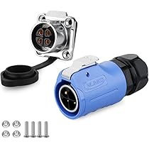 CNLINKO LP20 4 Pin Waterproof Connectors,IP68 Circular Connectors Fast Locking Plug 2 12 Pin Power Connector M20 Male Female Plug Led Outdoor Lighting Connectors 4 Pin - View #2