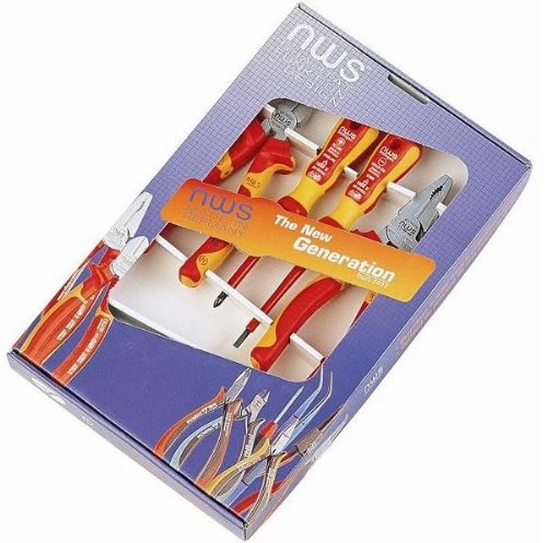 NWS 786 VDE Combined Tool Set, Red/Yellow, Set of 4 Piece