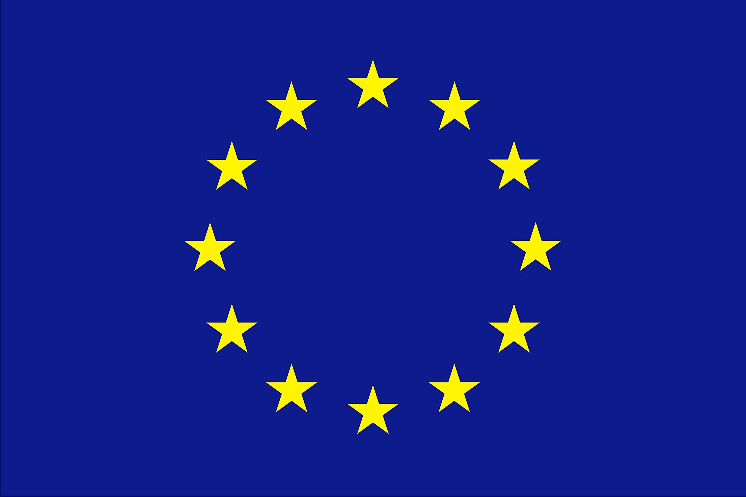 GIGANT FLAG OF THE EUROPEAN UNION. 3X2 METRES. FOR OUTDOOR USE. KNITTED POLYESTER 115 GRMS.