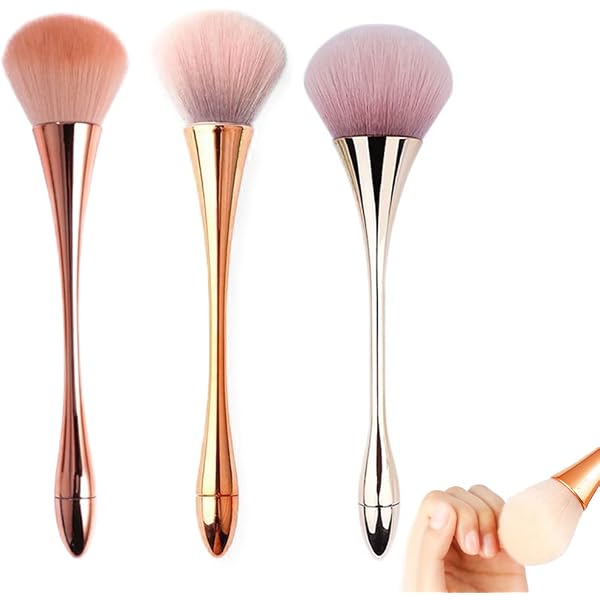 3er Set Nagelstaubpinsel – Weiche Rosen-Pinsel Für Nagelkunst & Make-up