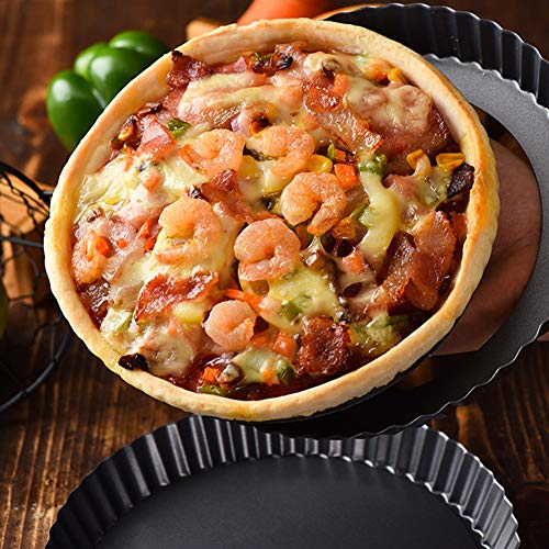 Quiche Tart Pan 8Inch Non-stick Removable Loose Bottom Quiche