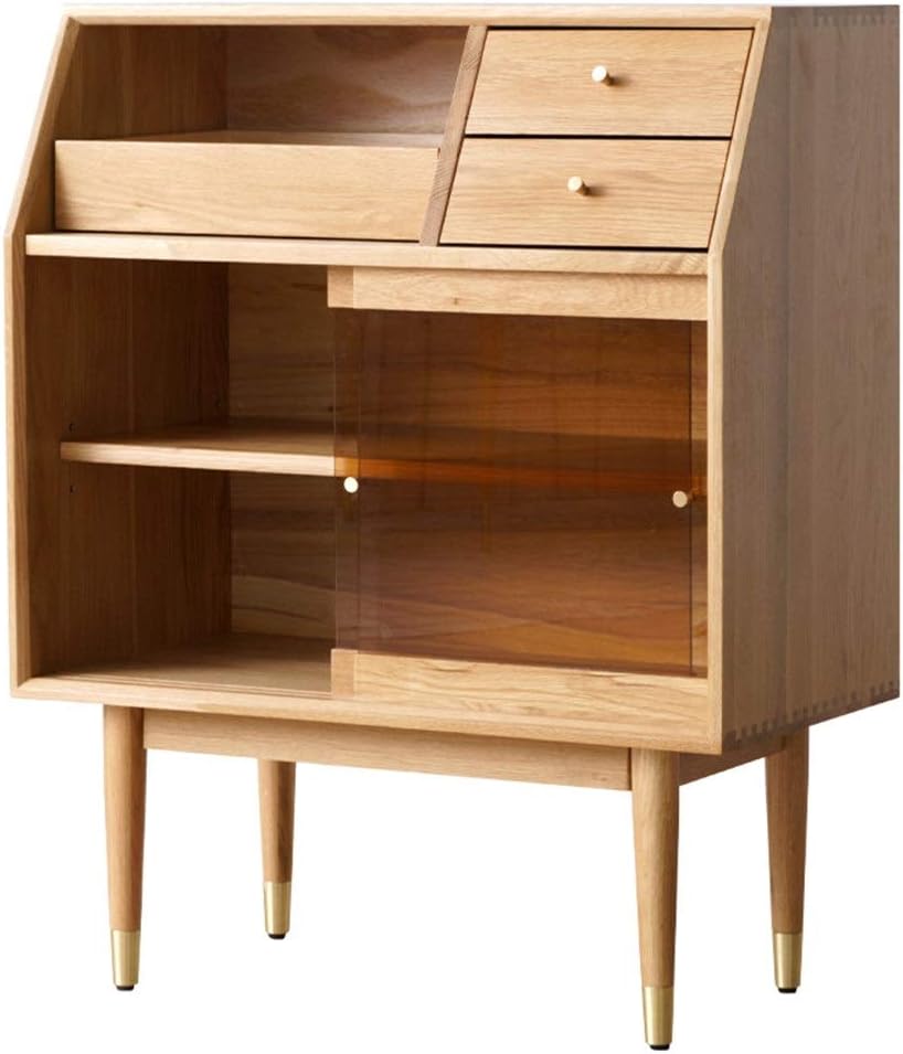Chest of Drawers Kitchen Storage Cabinet Buffet Sideboard with Sliding Door Home Kitchen Dining Room Furniture Entryway Cupboard Entryway Cupboard (Color : Coffee, Size : 80x100x42cm)