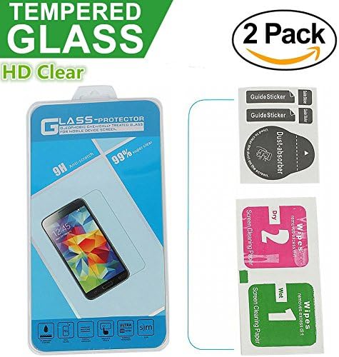Xperia M5 Screen Protector, DWay 2 Pack Premium HD Clear Tempered Glass Screen Protector Film for Sony Xperia M5