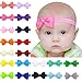 Ribbon Baby Headbands with Hair Bow for Newborn,Infant,Toddler and Baby Girls,Elastic and Soft Head Wrap(20Pcs)