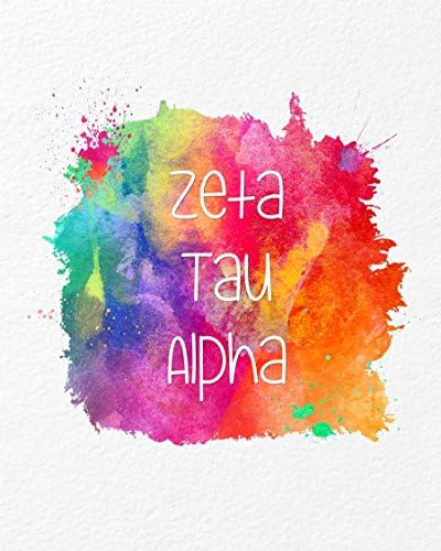Zeta Tau Alpha Sorority Watercolor Art Print 5x7, 8x10, 11x14 Archival Ink Linen Weave Paper