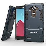 G4 Case, Pasonomi® [Heavy Duty] [Shock-Absorption] [Kickstand Feature] Hybrid Dual Layer Armor Defender Full Body Protective Case Cover for LG G4 (kickstand Series Dark Blue)
