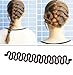 2PC Random Color Wonder French Magic Hair Clip Braider Braid Stylist Queue Twist Plait Hair Braiding Tool Holder Roller DIY Bun Maker Hairstyle Styling Accessory Fashion Salon (Style 3)