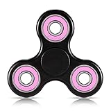 Toplay Fidget Spinner Toy Stress Reducer Ceramic Bearing - Perfect For ADD, ADHD, Anxiety, and Autism Adult Children (Black-pink)