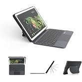 EIP Magnetix Keyboard Case for Google Pixel Tablet 11 inch (2023 Model) | Detachable magnetic keyboard, adjustable viewing angle, speaker dock compatible, 7-color backlit keys, easy carry design