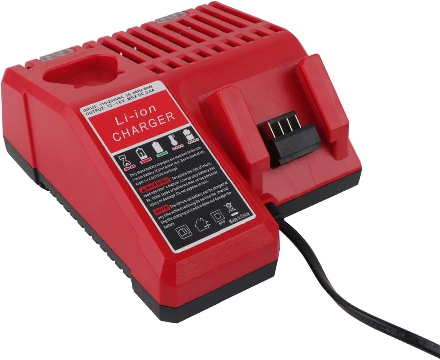 Sankett Cargadores de repuesto para Milwaukee M18 M12 18V 12V Batería