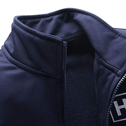 MANTORS Men's Full Zip Tracksuit Casual Jogging Sweatsuits Activewear 2 Piece Set EM75 Black 2XL