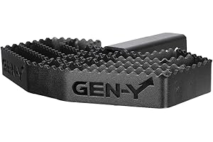 GEN-Y Hitch Serrated Hitch Step for 2-Inch Towing Receiver, Up to 500 LB Load Capacity with Serrated No Slip Surface, Textured Powder-Coat Finish, Black