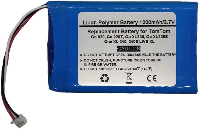 STARNOVO 3.7V 1200mAh Replacement GPS Navigator Battery for Tomtom Go 920, Go 920T, Go XL330, Go XL330S, One XL 340