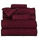 Bedford Home Ribbed Cotton 10 Piece Towel Set - Burgundy