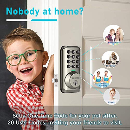 Keyless Entry Door Locks with Keypads, Zomoss Electronic Keypad