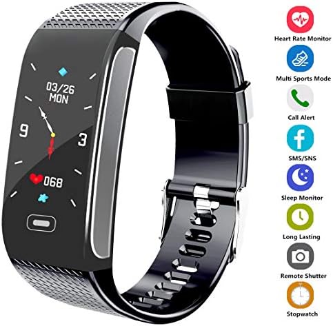 Hocent Fitness Tracker, Activity Smart Bracelet Wristband with Heart Rate Sleep Monitor Pedometer Step Calorie Counter Waterproof Call SMS SNS Remind for Men Women Teens Compatible with Android IPhone