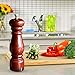 KITCHITERIA Wood Pepper Grinder Mill - Smooth, Consistent Carbon Steel Grinding Mechanism - High Quality, Comfortable, User-Friendly, Elegant and Long Life - 8.5 Inches
