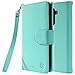LG G Stylo Case, LG G4 Stylus Case, Style4U Premium PU Leather Stand Wallet Case with ID Credit Card/Cash Slots for LG G Stylo/LG G4 Stylus LS770 + 1 Stylus [Mint Green]