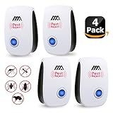 Ultrasonic Pest Repeller, Adoric Life 4 Pack Electronic Plug in Pest Control Mosquito Repellent for Mice, Rats, Bugs, Spiders, Roaches, Flies, Ants, Fleas and Other Insects, Humans & Pets Safe