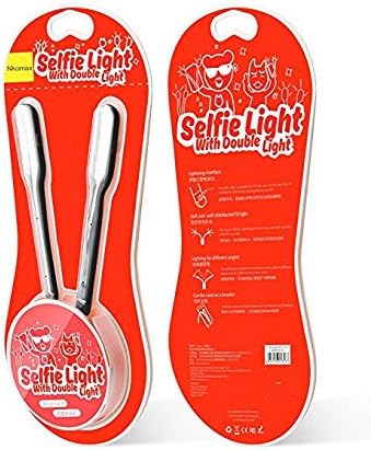 Selfie Light,Rabbit Selfie LED Camera Fill Lights for iPhone X iPhone 8 6 6s 7 plus, iPhone 5 Phone Camera Photography Video (Black)